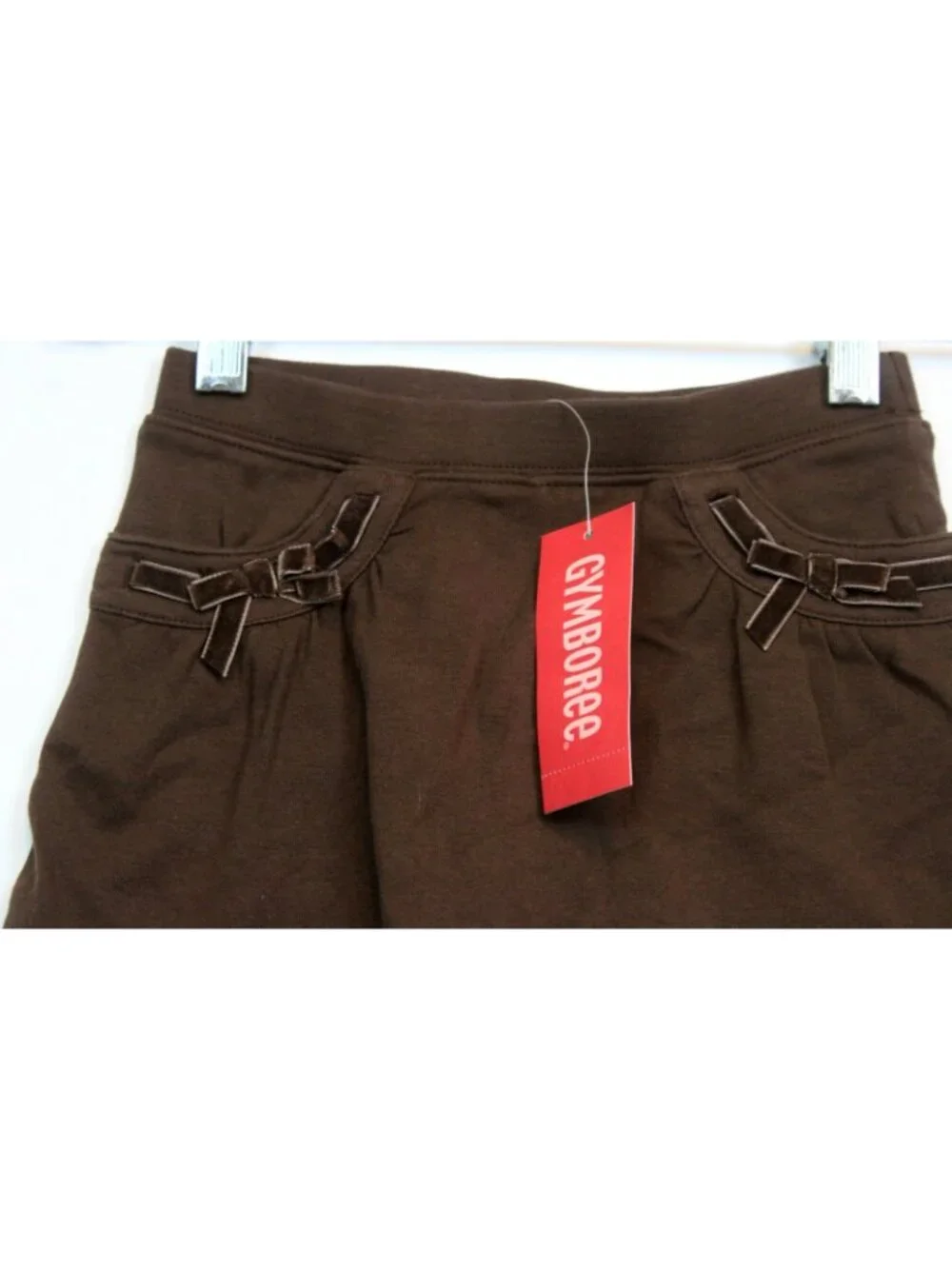 2007 Gymboree Equestrian Club Brown Skorts sz 5 Ruffle Pockets Bows Ivy Leaque